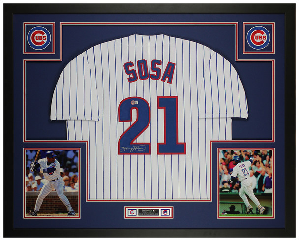 Sammy Sosa Autographed and Framed Chicago Cubs jersey