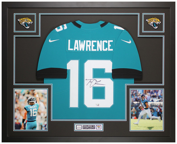 Trevor Lawrence Autographed & Framed Blue Jacksonville Jersey Auto Fanatics COA