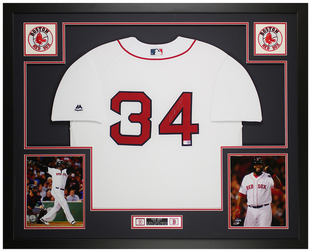 David Ortiz Autographed & Framed White Boston Jersey Auto Tristar COA