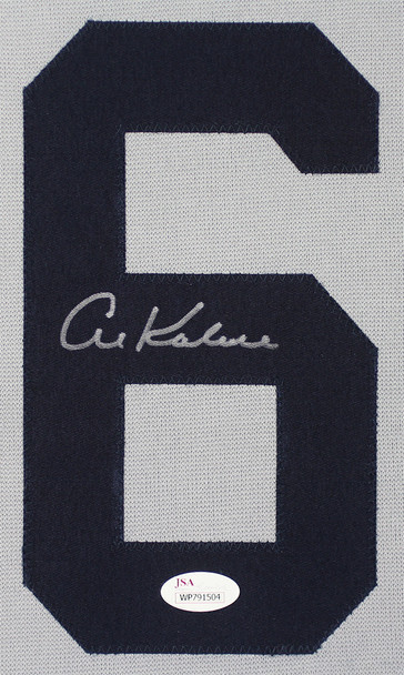 Al Kaline Autographed & Framed Gray Detroit Jersey Auto JSA COA Al Kaline Autographed & Framed Gray Detroit Jersey Auto JSA COA