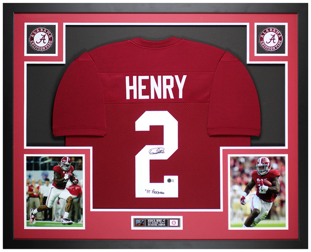 Derrick Henry Autographed & Framed Maroon Alabama Jersey Auto Beckett Certified Derrick Henry Autographed & Framed Maroon Alabama Jersey Auto Beckett Certified