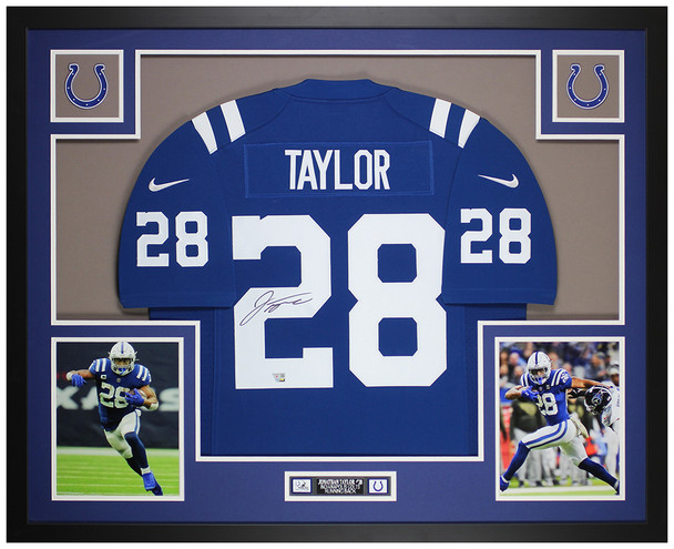 Jonathan Taylor Autographed & Framed Blue Indianapolis Jersey Auto Fanatics Certified