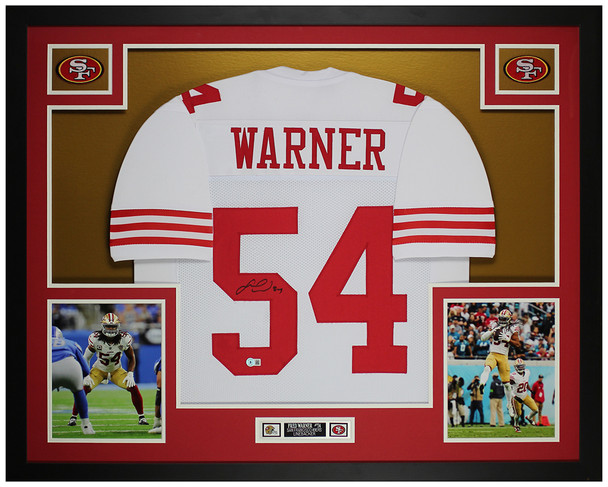 Fred Warner Autographed & Framed White San Francisco Jersey Auto Beckett Certified