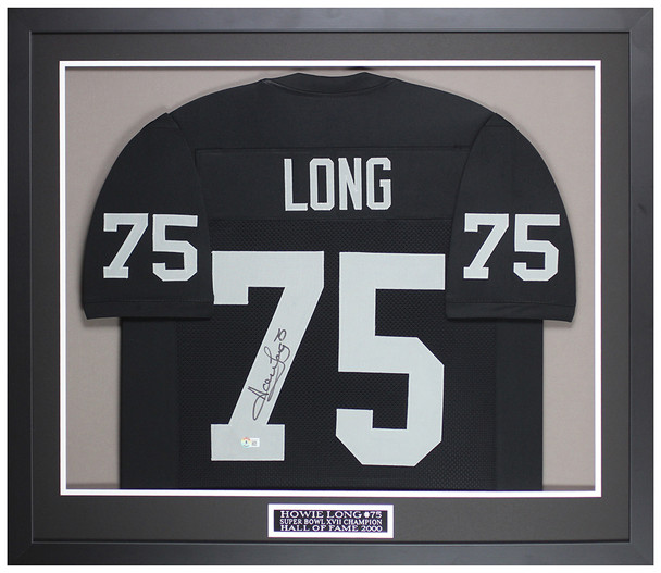 Howie Long Autographed & Framed Black Los Angeles Jersey Auto Beckett Certified