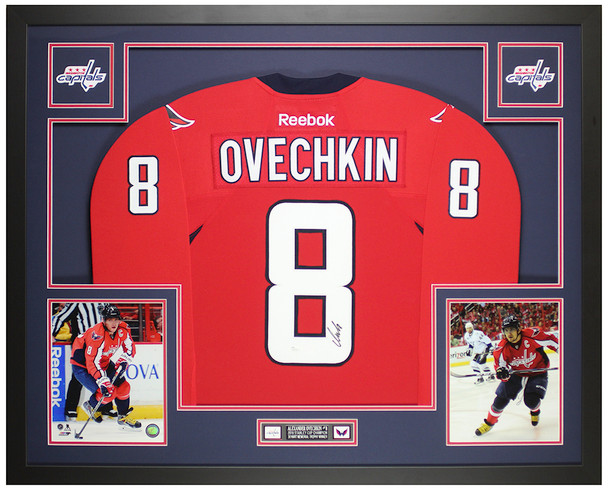 Alexander Ovechkin Autographed & Framed Red Washington Jersey Auto JSA Certified