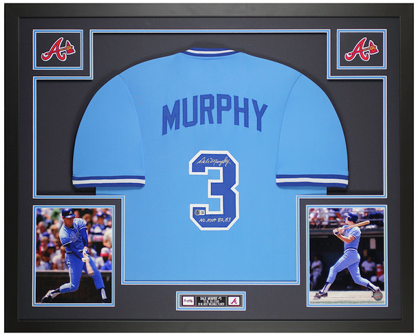 Dale Murphy Autographed & Framed Blue Atlanta Jersey Auto Beckett Certified