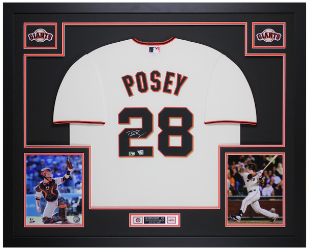 Buster Posey Autographed & Framed Cream San Francisco Jersey Auto Fanatics Certified