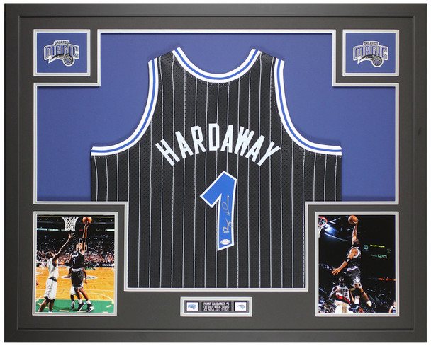 Penny Hardaway Autographed & Framed Black Orlando Jersey Auto PSA Certified