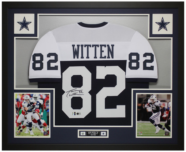 Jason Witten Autographed & Framed Blue Dallas Jersey Auto Beckett Certified