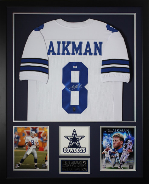 Troy Aikman Autographed and Framed Dallas Cowboys Jersey