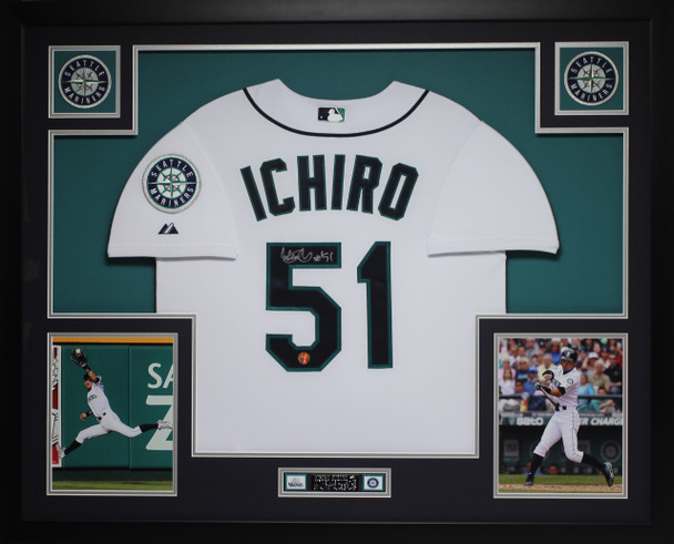 Ichiro Suzuki Autographed and Framed Seattle Mariners Jersey