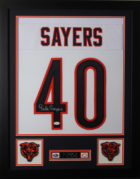 Gale Sayers Autographed and Framed Chicago Bears Jersey