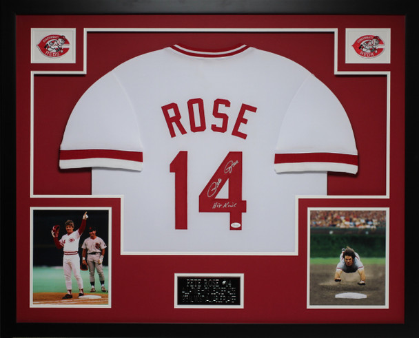 Pete Rose Autographed and Framed Cincinnati Reds Jersey