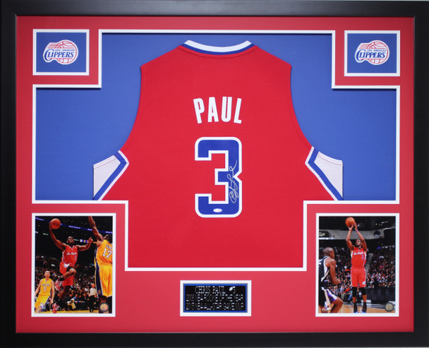 Chris Paul Autographed and Framed Los Angeles Clippers Jersey