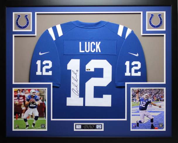 Andrew Luck Autographed and Framed Indianapolis Colts Jersey