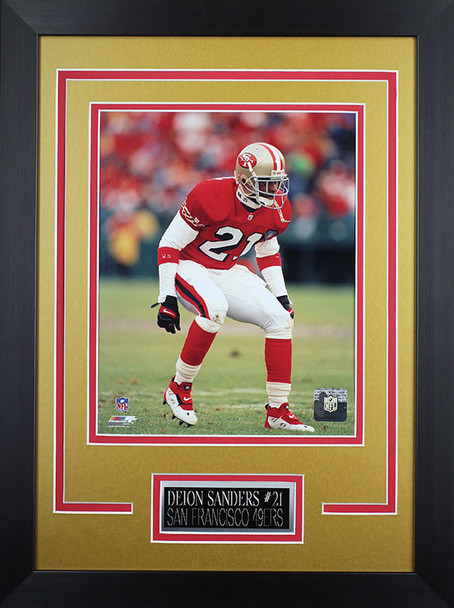 Deion Sanders Framed 8x10 San Francisco 49ers Photo (DS-P1D)