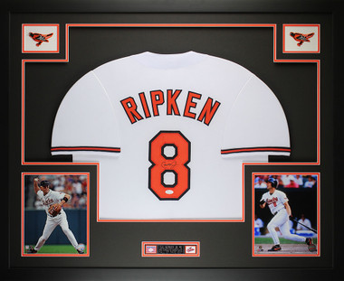 Cal Ripken Autographed and Framed Baltimore Orioles Jersey