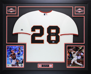 Buster Posey Autographed and Framed Cream Giants Jersey