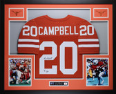 Earl Campbell Autographed and Framed Texas Longhorns Jersey