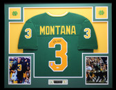 Joe Montana Autographed and Framed Notre Dame Fighting Irish Jersey