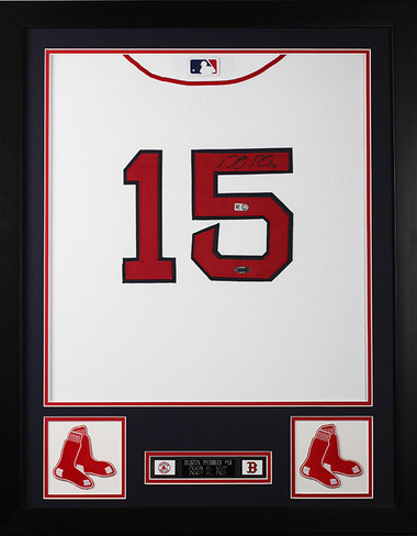 Dustin Pedroia Autographed and Framed Red Sox Jersey