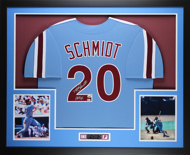 Mike Schmidt Autographed Framed Phillies Jersey