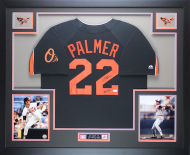 Jim Palmer Autographed HOF 90 & Framed White Orioles Jersey