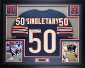 Mike Singletary Autographed and Framed Chicago Bears Jersey