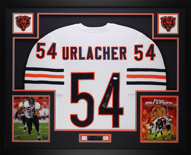 Brian Urlacher Autographed and Framed White Bears Jersey