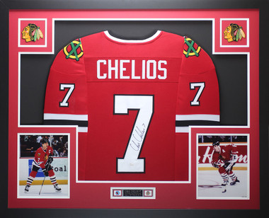 Chris Chelios Autographed Chicago Custom White Hockey Jersey - BAS