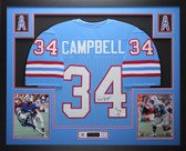 Earl Campbell Autographed and Framed Houston Oilers Jersey