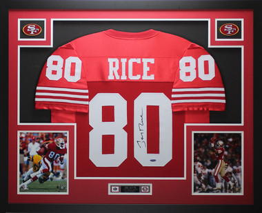 San Francisco 49ers Jerry Rice Signed Red Throwback Jersey - Schwartz  Authentic