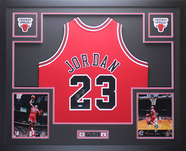 Michael Jordan Signed Authentic Chicago Bulls Game Model Jersey Framed JSA  COA