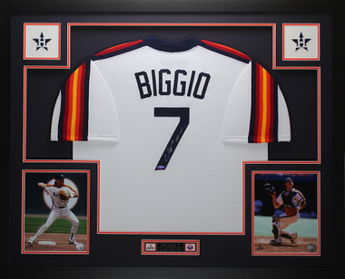 Craig Biggio Autographed Houston Astros 1994 Throwback Jersey Inscribed HOF  15