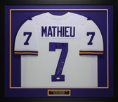 Tyrann Mathieu Autographed and Framed LSU Tigers Jersey