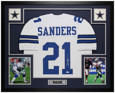 Trevon Diggs Signed Dallas Cowboys 35x43 Framed White Jersey (JSA