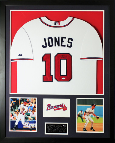 Atlanta Braves Chipper Jones Autographed White Majestic Jersey