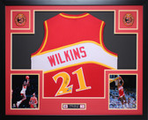 Dominique Wilkins Autographed and Framed Atlanta Hawks Jersey