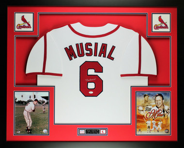 Stan Musial Framed Jersey Musial COA Autographed Signed St. Louis Cardinals