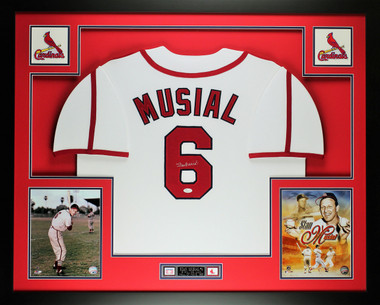 Stan Musial Autographed and Framed St. Louis Cardinals Jersey