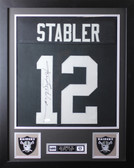 Ken Stabler Autographed and Framed Oakland Raiders Jersey