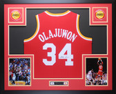 Hakeem Olajuwon Autographed and Framed Houston Rockets Jersey