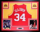 Hakeem Olajuwon Autographed and Framed Houston Rockets Jersey