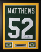 Clay Matthews Autographed and Framed Green Bay Packers Jersey