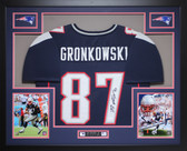 Rob Gronkowski Autographed and Framed New England Patriots Jersey