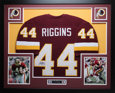 John Riggins Autographed HOF 92 and Framed White Redskins Jersey