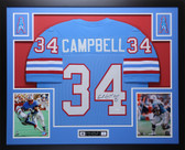 Earl Campbell Autographed and Framed Houston Oilers Jersey