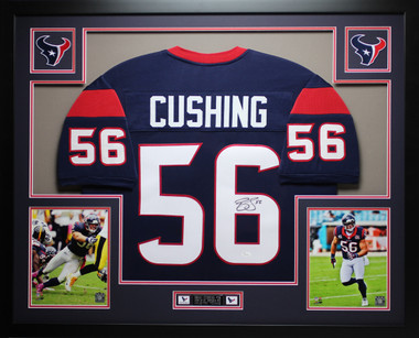 Brian Cushing Autographed and Framed White Texans Jersey