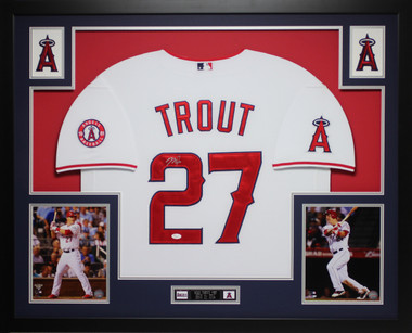 Mike Trout Los Angeles Angels Fanatics Authentic Deluxe Framed Autographed Nike White Jersey