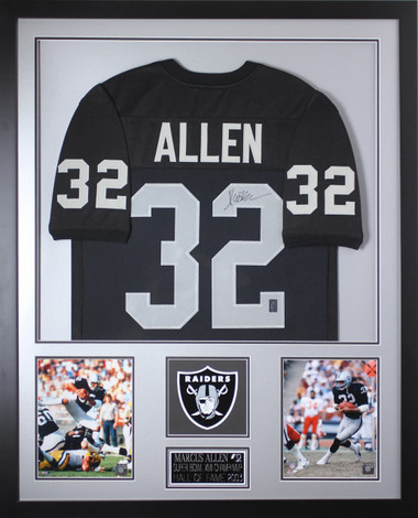 Marcus Allen Autographed and Framed Oakland Raiders Jersey